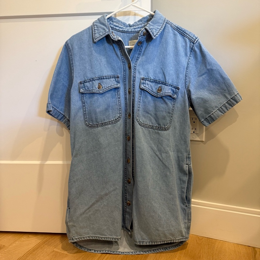 Universal Thread Denim Blue Button-Down Shirt Dre… - image 2